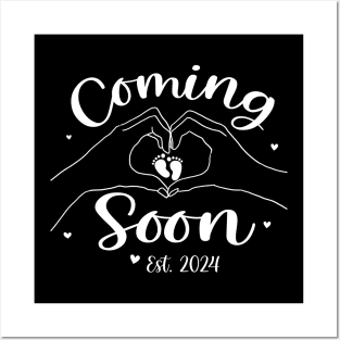 Coming Soon 2024 Pregnancy Announcement Mother's Day Mom Posters and Art